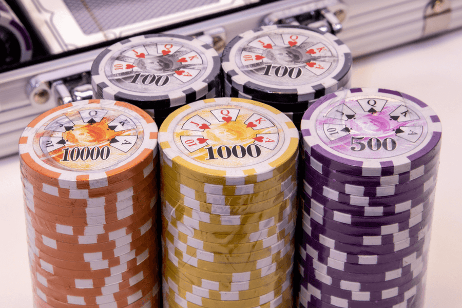 500 Poker Chips Set Tournament 14Gr Benjamin Franklin image