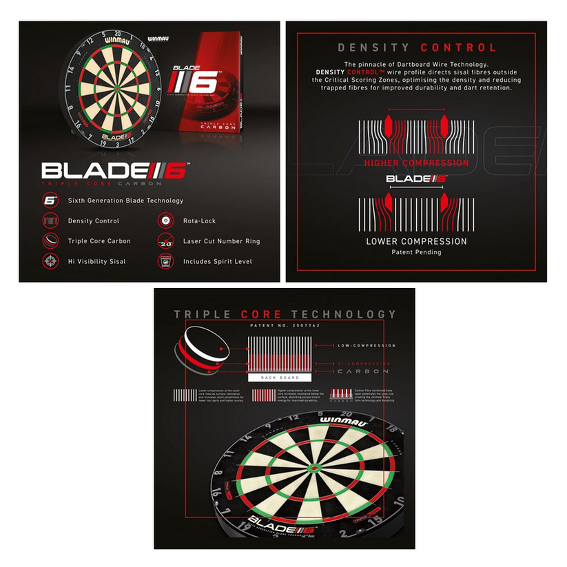 Blade 6 Triple Core Dartboard Winmau