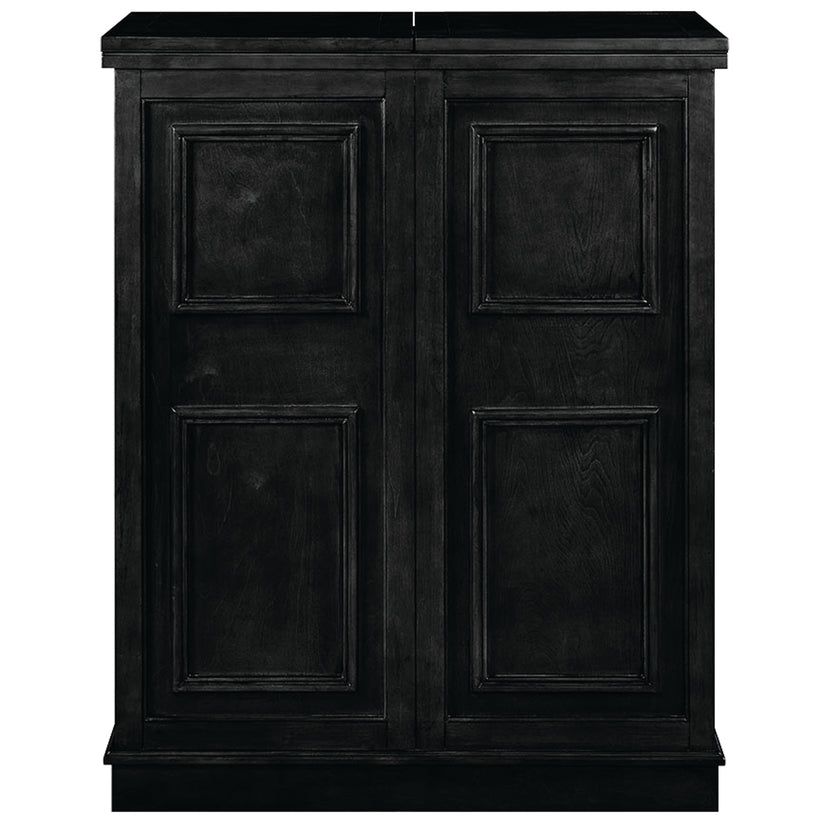 Portable Folding Bar Cabinet-Black