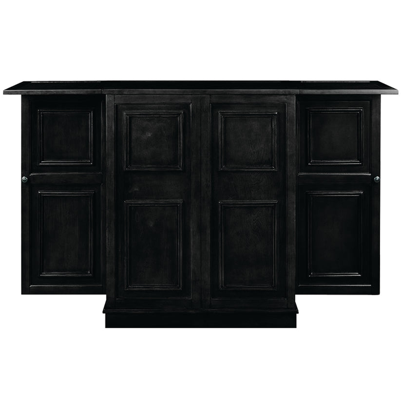 Portable Folding Bar Cabinet-Black