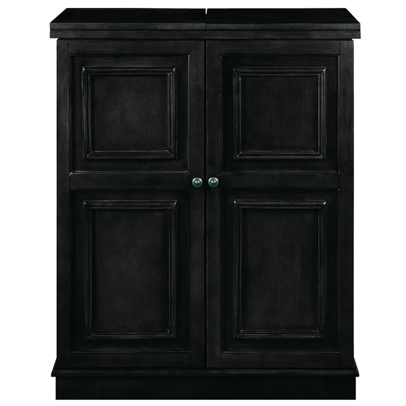 Portable Folding Bar Cabinet-Black