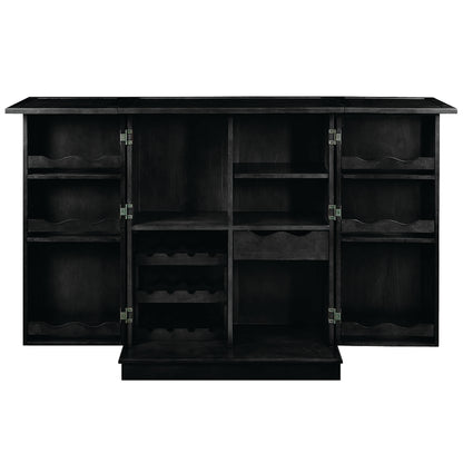 Portable Folding Bar Cabinet-Black image -  Champion Table Tech