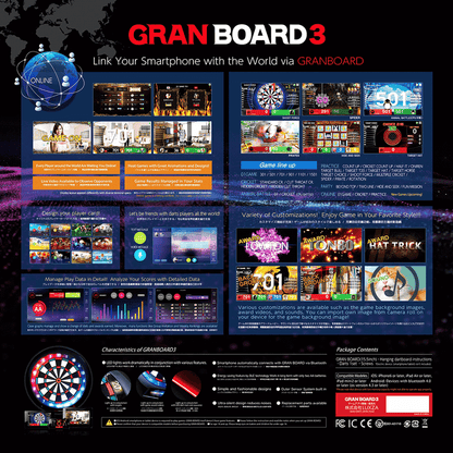 Granboard 3S Bluetooth Green Electronic Dart Board image