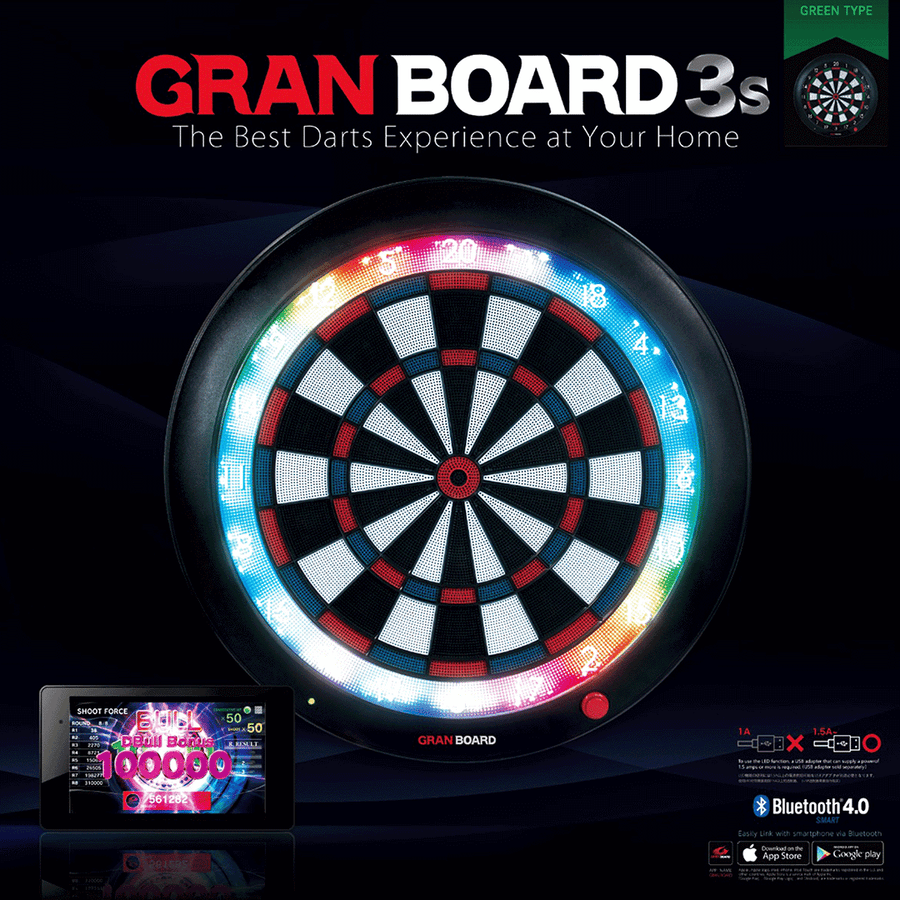 Granboard 3S Bluetooth Green Electronic Dart Board image