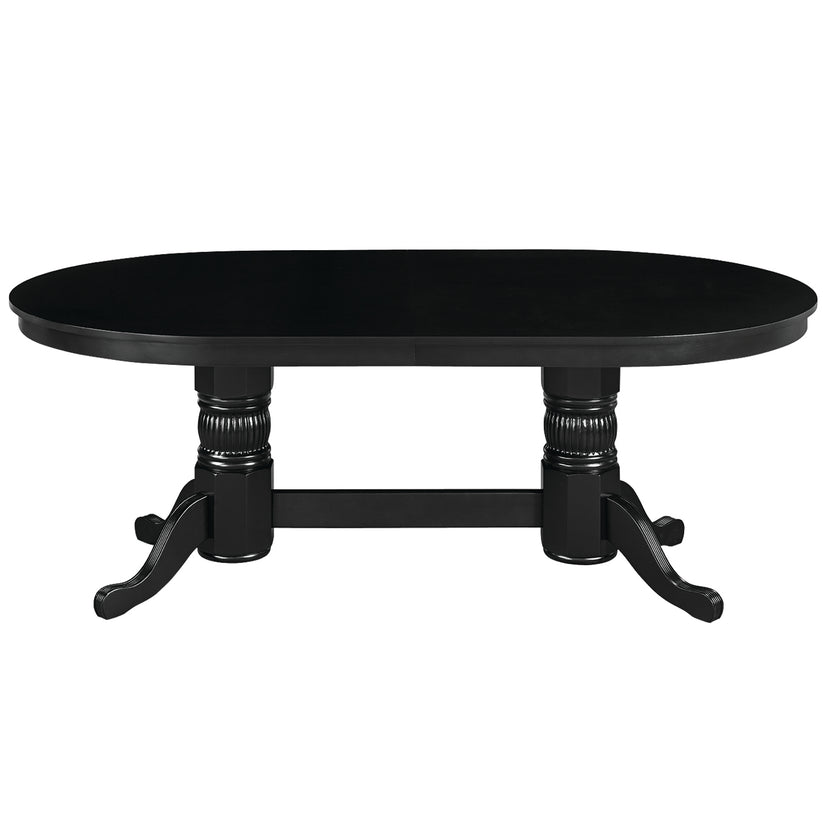 Plateau de salle à manger pour table de jeu Texas Hold'Em de 84 po - Noir