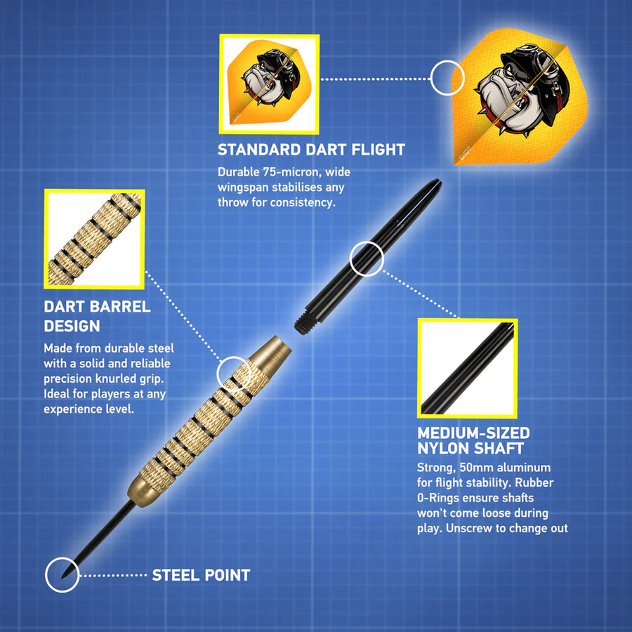 Shot Duel Steel Tip Dart Pack-Two Set-High Quality Steel image
