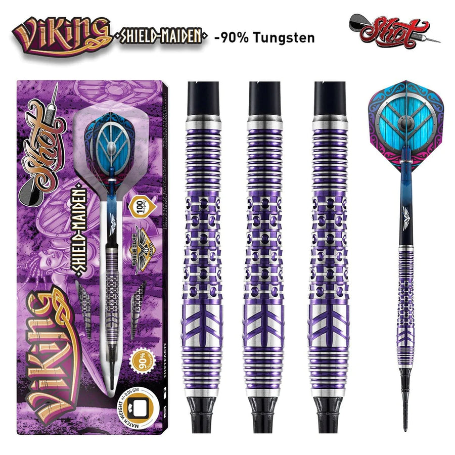 Viking Shield-Maiden Soft Tip Dart Set-90% Tungsten Barrels image